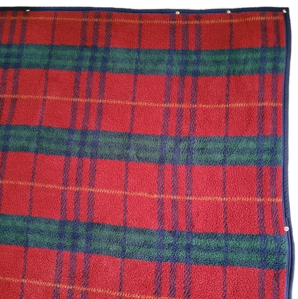 Biederlack Cuddle Wrap Throw Blanket Plaid Snap Zip Up Wearable Snuggie 50x60